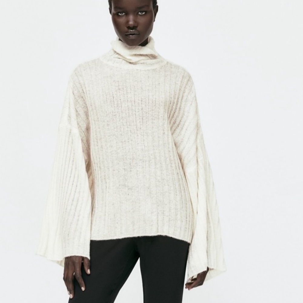 🤍 ZARA Knit Ribbed Sweater - Picture 4 of 8